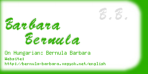 barbara bernula business card